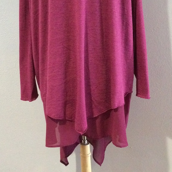 Gozzip Purple Long Sleeve Layered Oversized Cardigan Jacket Size L NWT - Picture 9 of 16